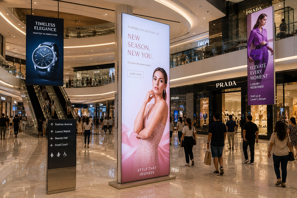 Retail Industries Using Illuminated Displays