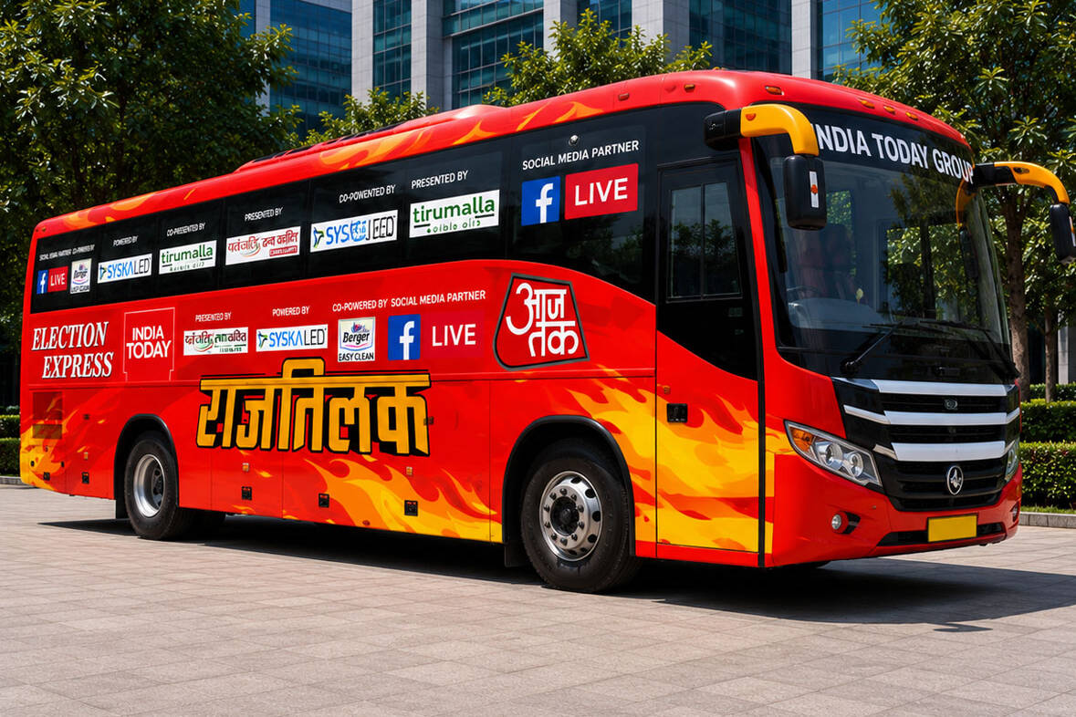 Aaj Tak Bus Decals