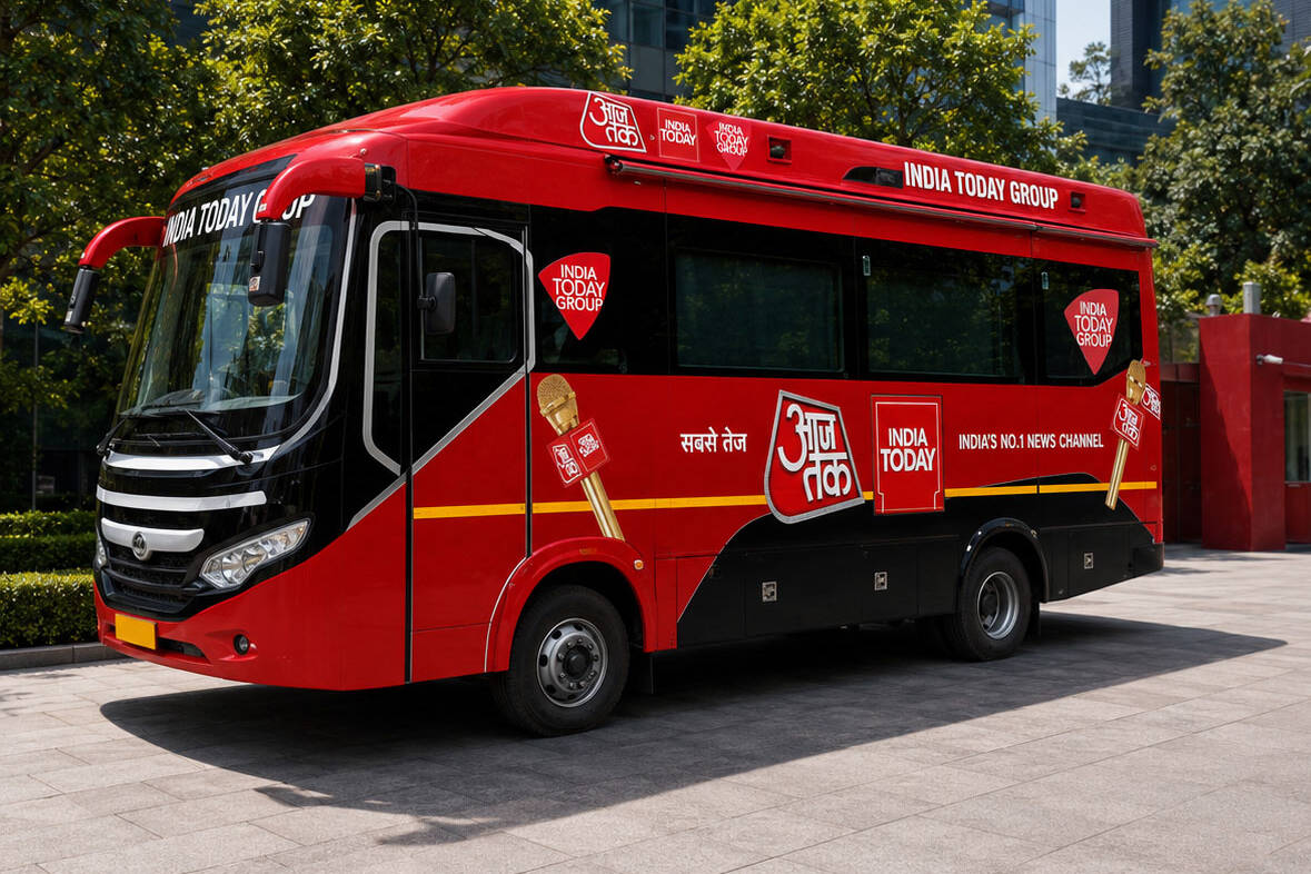 Aaj Tak Mini Bus Decals