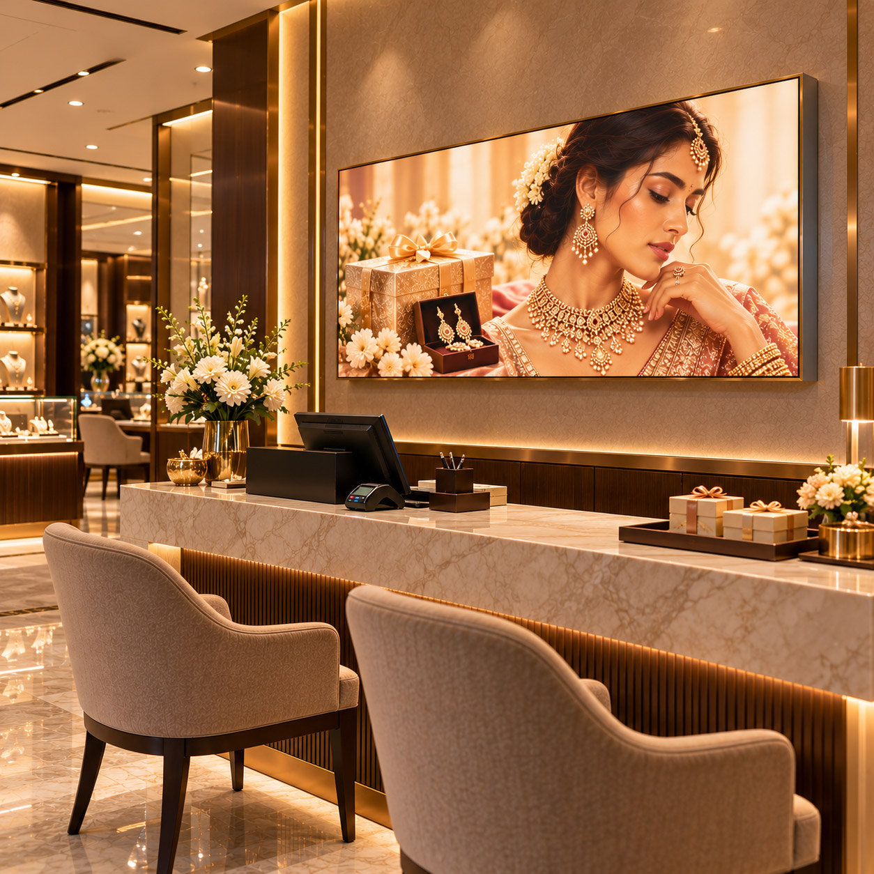 SEG fabric lightbox ideas for jewellery stores