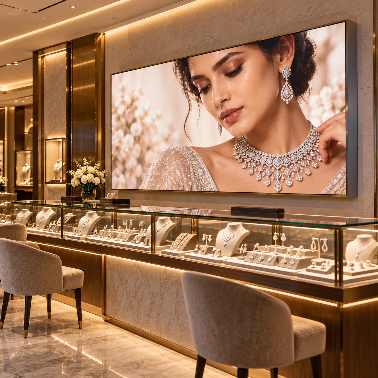 SEG fabric lightbox ideas for jewellery stores