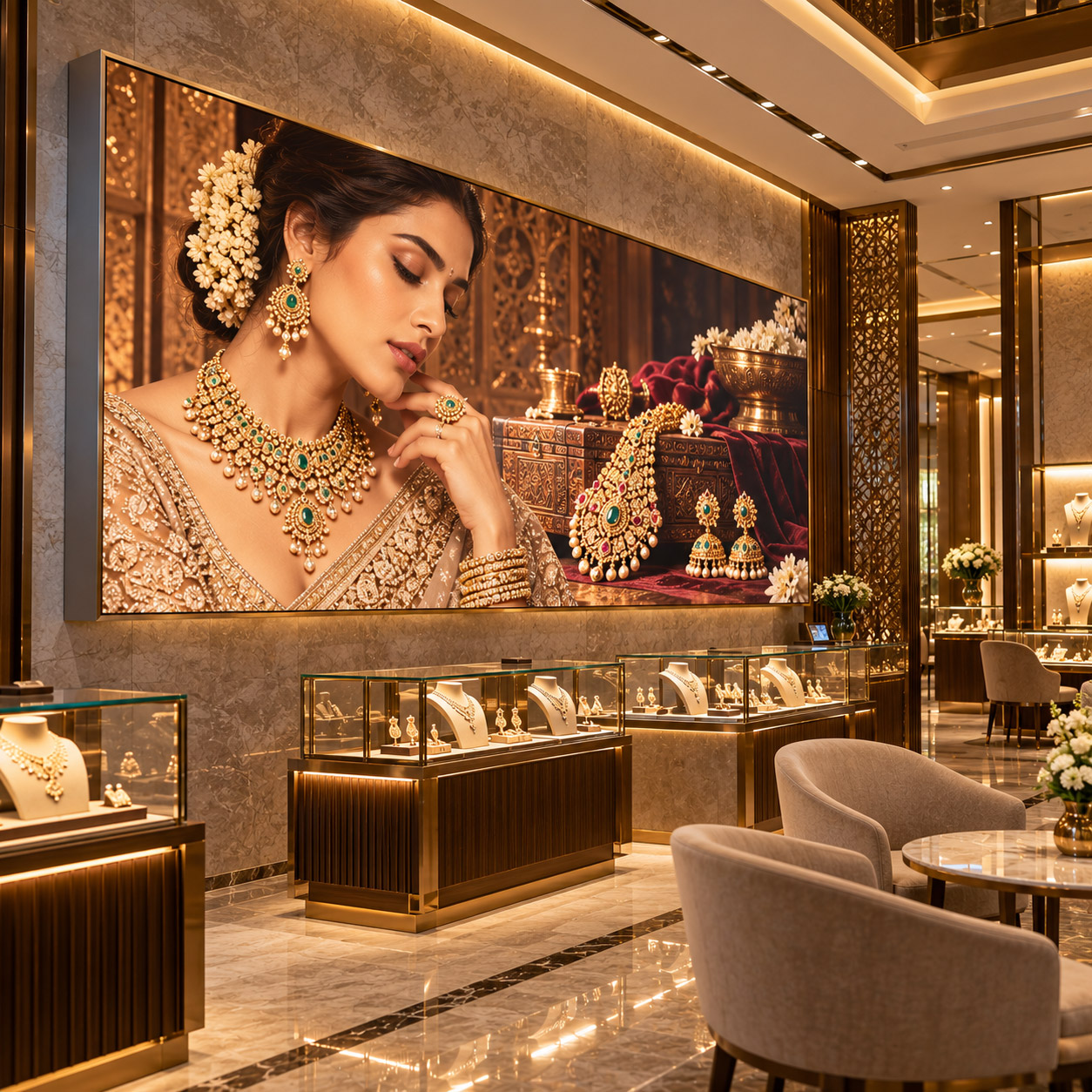 SEG fabric lightbox ideas for jewellery stores