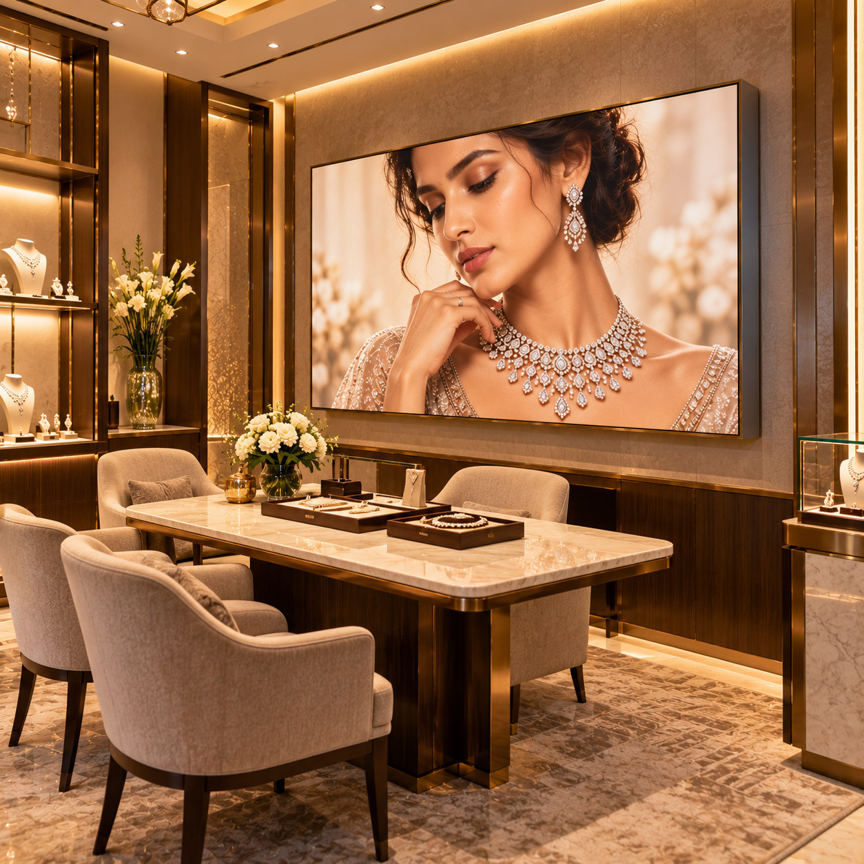 SEG fabric lightbox ideas for jewellery stores