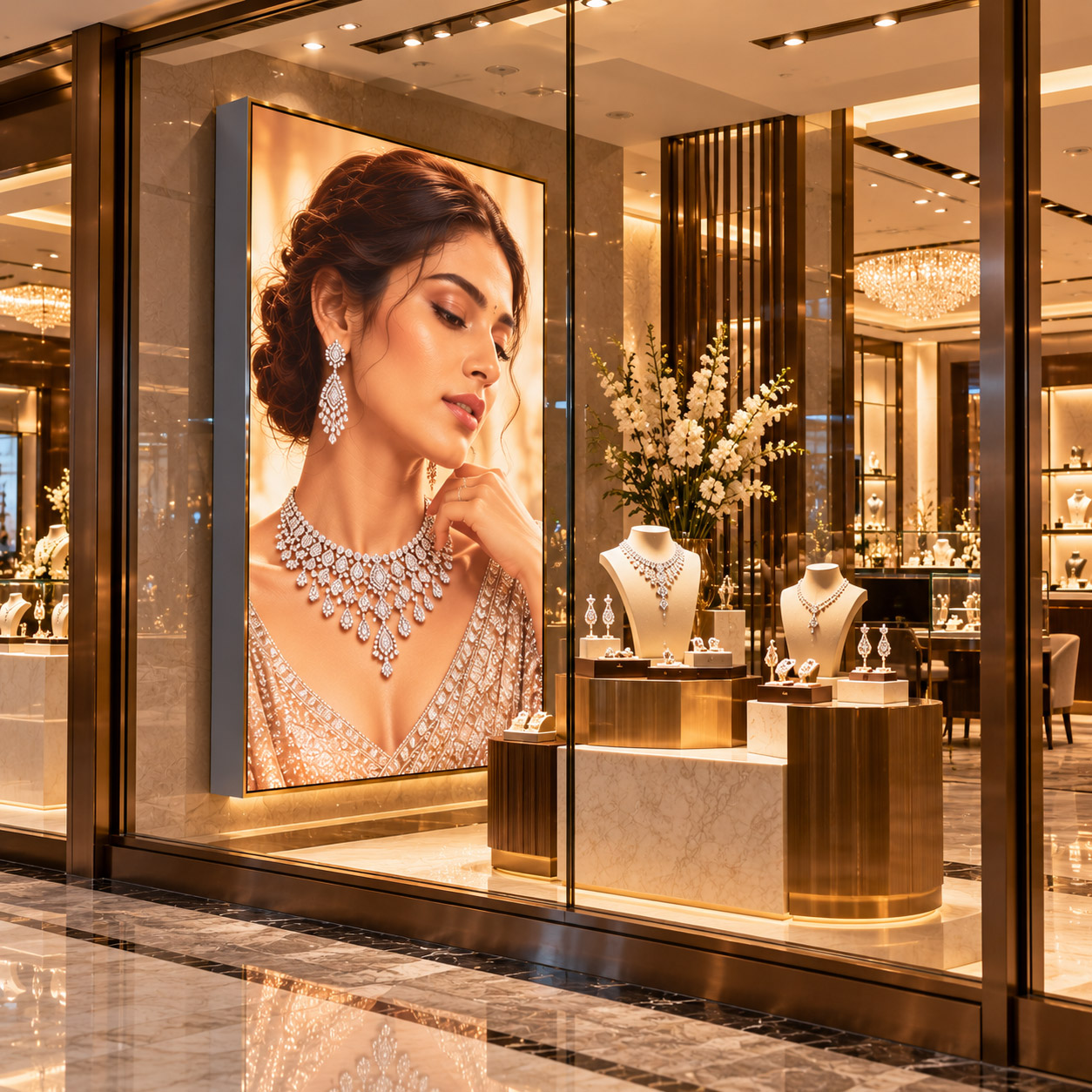 SEG fabric lightbox ideas for jewellery stores